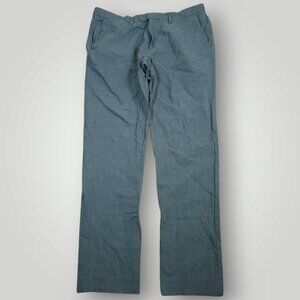 J Crew Bowery Pants Mens 34x32 Slim Fit Pique Linen Cotton Blend Lightweight